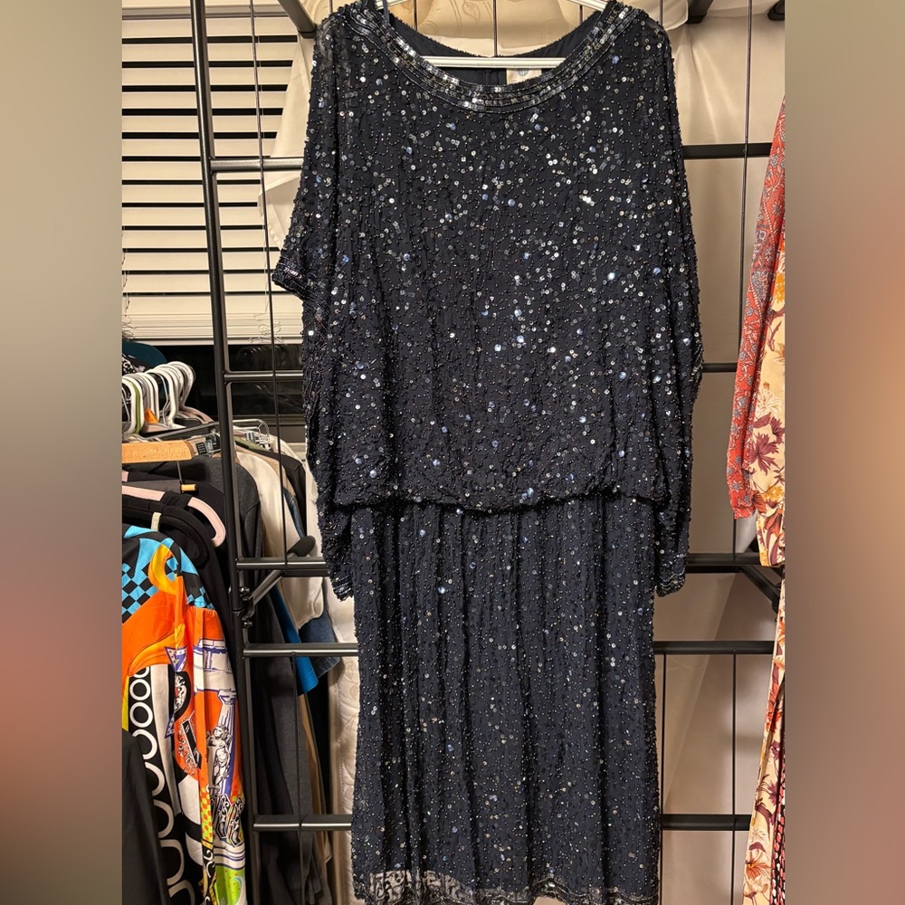 😍PRICE DROP! Patra Silk Elegant Beaded Dress Size 20W